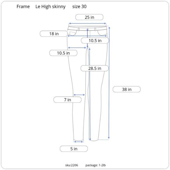 Frame  denim Le High‎ skinny jeans rips women  size 30 - Picture 7 of 7